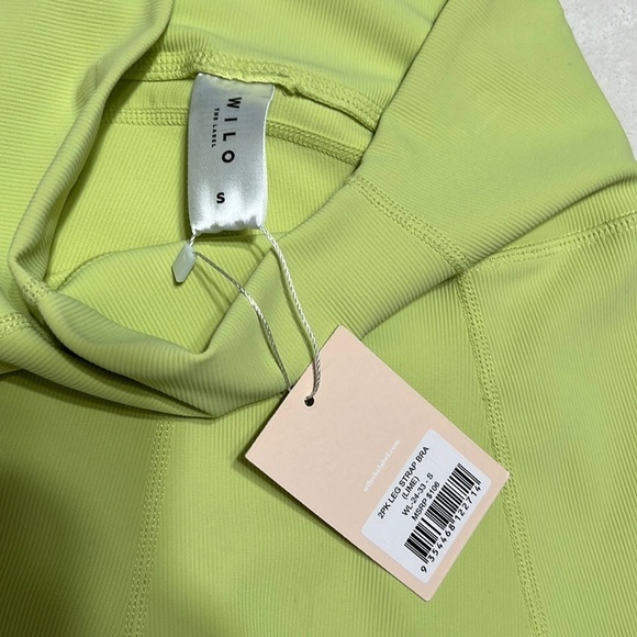 Wilo the Label x Anthropologie Ribbed High-Waist Leggings NWT Sz S — Chartreuse - Picture 2 of 5